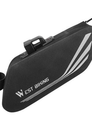 Сумка велосипедная west biking 0707219 black под седло с отражателями 0.7l kro-89