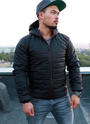 Мужская качественная осеняя куртка черного цвета2 фото