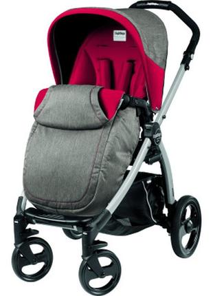 Коляска peg-perego book plus червона із сірим (pack04-00000000006)