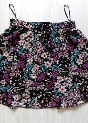 Яскрава кольорова спідниця фіолетовий білий коричневий фірма bonprix раз-разова