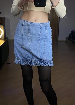 Джинсовая юбка4 фото
