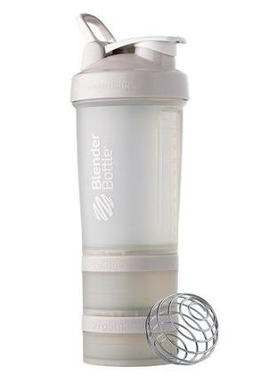 Шейкер спортивний blenderbottle prostak 22oz/650ml з 2-ма контейнерами grey (original)4 фото