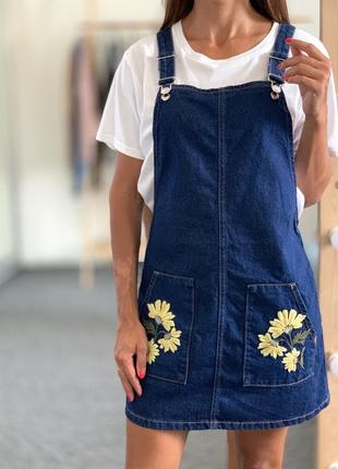 Джинсовий сарафан topshop 36