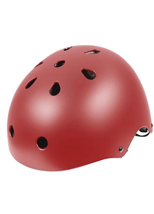 Защитный шлем helmet t-005 red s для катания на роликовых коньках скейтборде  kro-892 фото