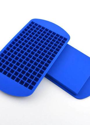 Силиконовая форма для льда cumenss b-1010 blue 160 ячеек кубики емкость для замораживания воды sku-778 фото