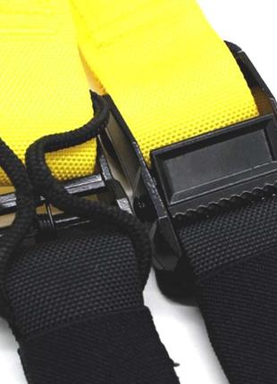 Тренувальні петлі maidi p3 pro-2 black + yellow підвісні ремені для присідань випадів3 фото