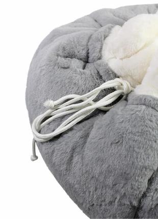 Лежак для домашніх тварин hoopet hy-1887 grey m килимок3 фото