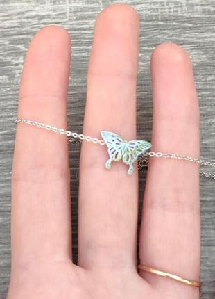 Жіночий браслет "метелик у стилі apm monako" медична сталь - оригінальний подарунок дівчині