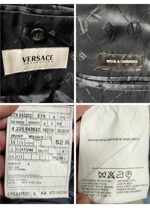 Шерстяной с кашемиром комплект пиджак и жилетка в арбузе versace8 фото