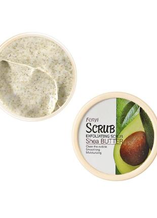 Скраб для тіла з маслом ши fenyi exfoliating scrub shea butter body 100 г зволожуючий2 фото