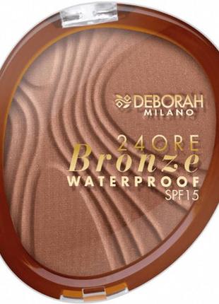 Пудра для лица deborah 24ore bronzer waterproof spf15 02 - dark rose (8009518364910)