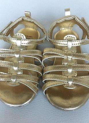 Золотисті босоніжки h&m, р. 18-19