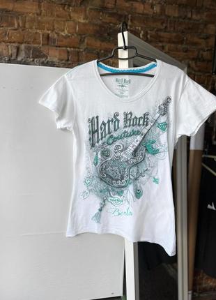 Hard rock cafe berlin women’s white t-shirt big print женская футболка