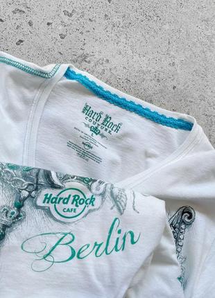 Hard rock cafe berlin women’s white t-shirt big print женская футболка4 фото