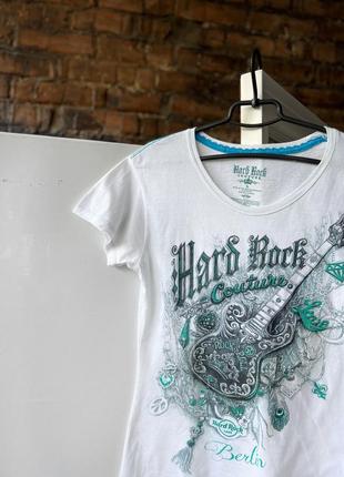 Hard rock cafe berlin women’s white t-shirt big print женская футболка2 фото