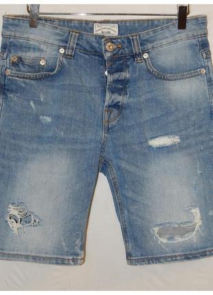 Джинсовые шорты с низкой посадкой distressed-look от only&sons