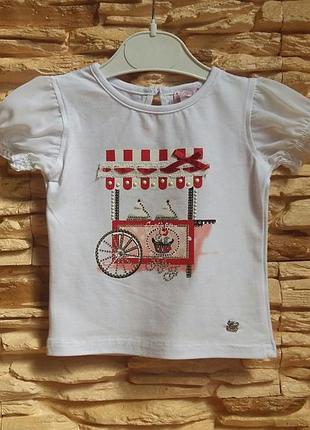 Нарядная футболка fun&fun (италия) на 12 месяцев