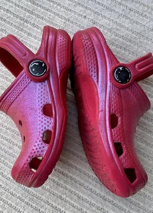 Кроксы сабо шлёпанцы сланцы босоножки с перламутровым напыление crocs (оригинал)4 фото