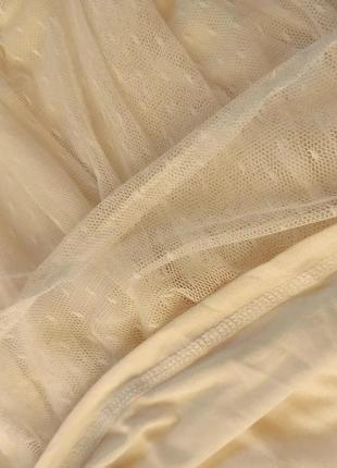 Шикарна молочна мереживна сукня5 фото