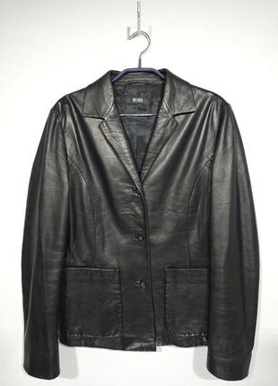 Кожаная куртка пиджак hugo boss размер m/l