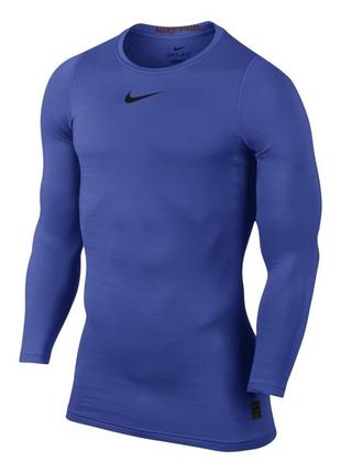 Кофта компрессионная зимняя муж. nike pro warm compression long sleeve (арт. 838044-480)2 фото