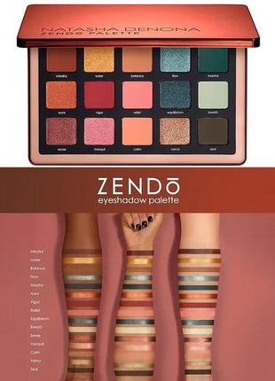 Палетка тіней natasha denona zendo palette тіні для повік 19.25 г2 фото