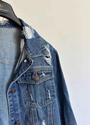 Подовжена джинсовка джинсівка джинсова курточка куртка весняна куртка5 фото