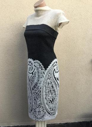 Комбинированное платье-реглан по фигуре,трикотаж люрекс+ ткань,открытая спина1 фото