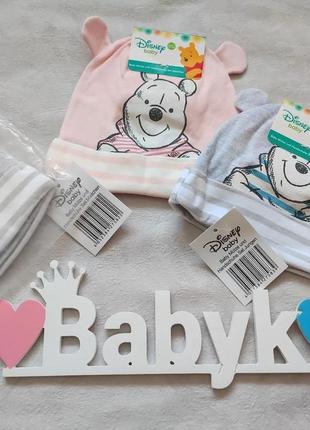 Наборчики шапочка + царапки, от disney, новые!