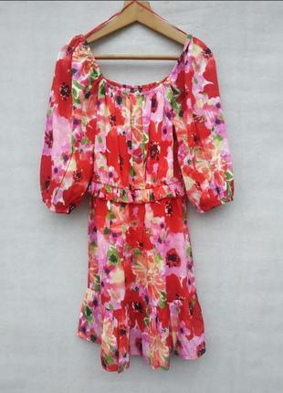 Яскрава легка літня сукня uk141 фото