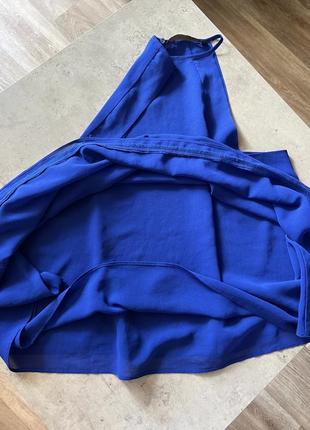 Блуза майка топ zara электрик безрукавка синяя яркая m9 фото