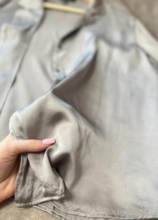 Шелковая легкая рубашка до длинного рукава atmosphere💗7 фото