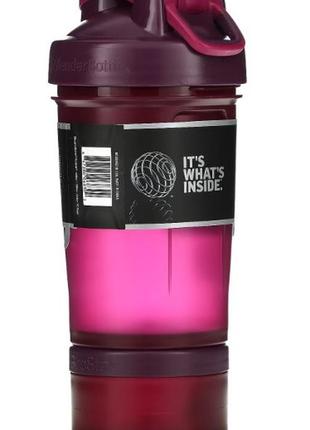 Шейкер спортивний blenderbottle prostak 22oz/650ml з 2-ма контейнерами plum8 фото