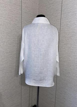 Блуза- рубашка zara из льна5 фото