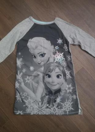 Тонкий свитер реглан свитшот холодное сердце ельза анна дисней 12 13 лет 152-158 рост лонстив