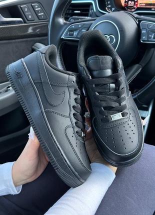 Женские кроссовки nike air force 1 low classic black matte premium🖤