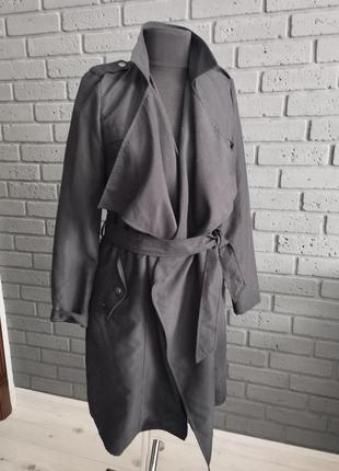 Плащ пальто чорне легке