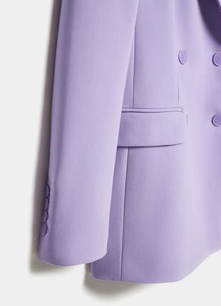 Костюм оверсайз лавандовый фиолетовый брюки пиджак блейзер жакет в стиле zara mango massimo dutti h&amp;m asos reserved cos3 фото
