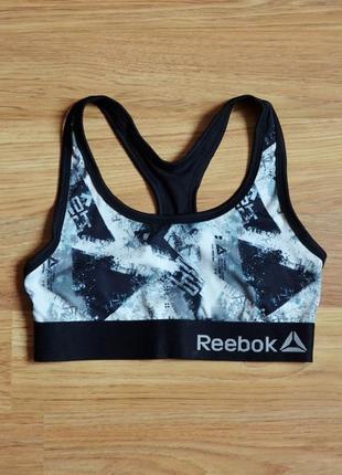 Топ reebok leanna performance sports bra top grey graphic в наличии оригинал новый4 фото