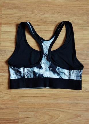 Топ reebok leanna performance sports bra top grey graphic в наличии оригинал новый5 фото