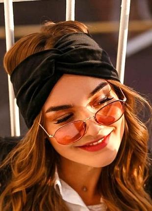 Черная повязка на голову