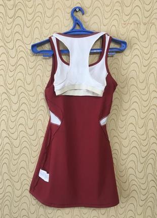 Женское теннисное платье рибок tennis dress reebok women’s спортивное для бега зала фитнеса тенниса спорта футболка майка nike5 фото