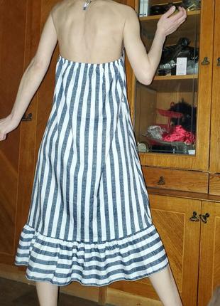 Платье сарафан с открытой спиной  shein, халтер, свободного покроя3 фото