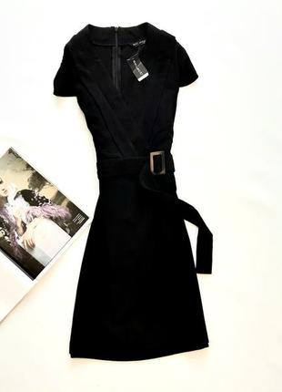 Красивое черное платье на запах почс 12л