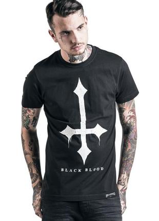 Крутевая черная футболка от black blood by gothicana9 фото