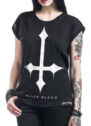Крутевая черная футболка от black blood by gothicana7 фото