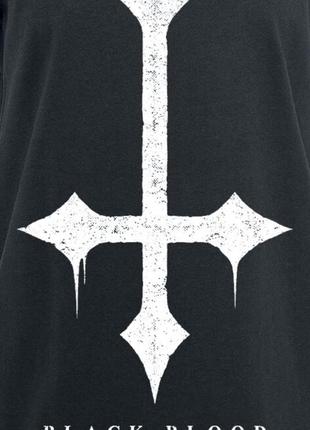 Крутевая черная футболка от black blood by gothicana4 фото