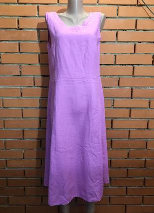 Льняное платье boden 46 г.