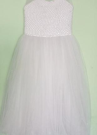 Сукня нарядна , плаття біле 7-9р.1 фото