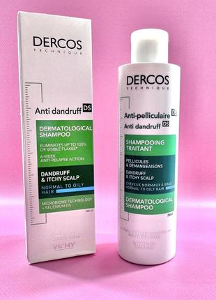 Шампунь от перхоти для нормальных и жирных волос vichy dercos anti-pelliculaire anti-dandruff shampooing